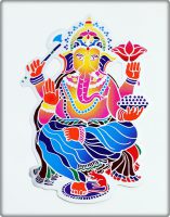 Fensterbild Ganesha